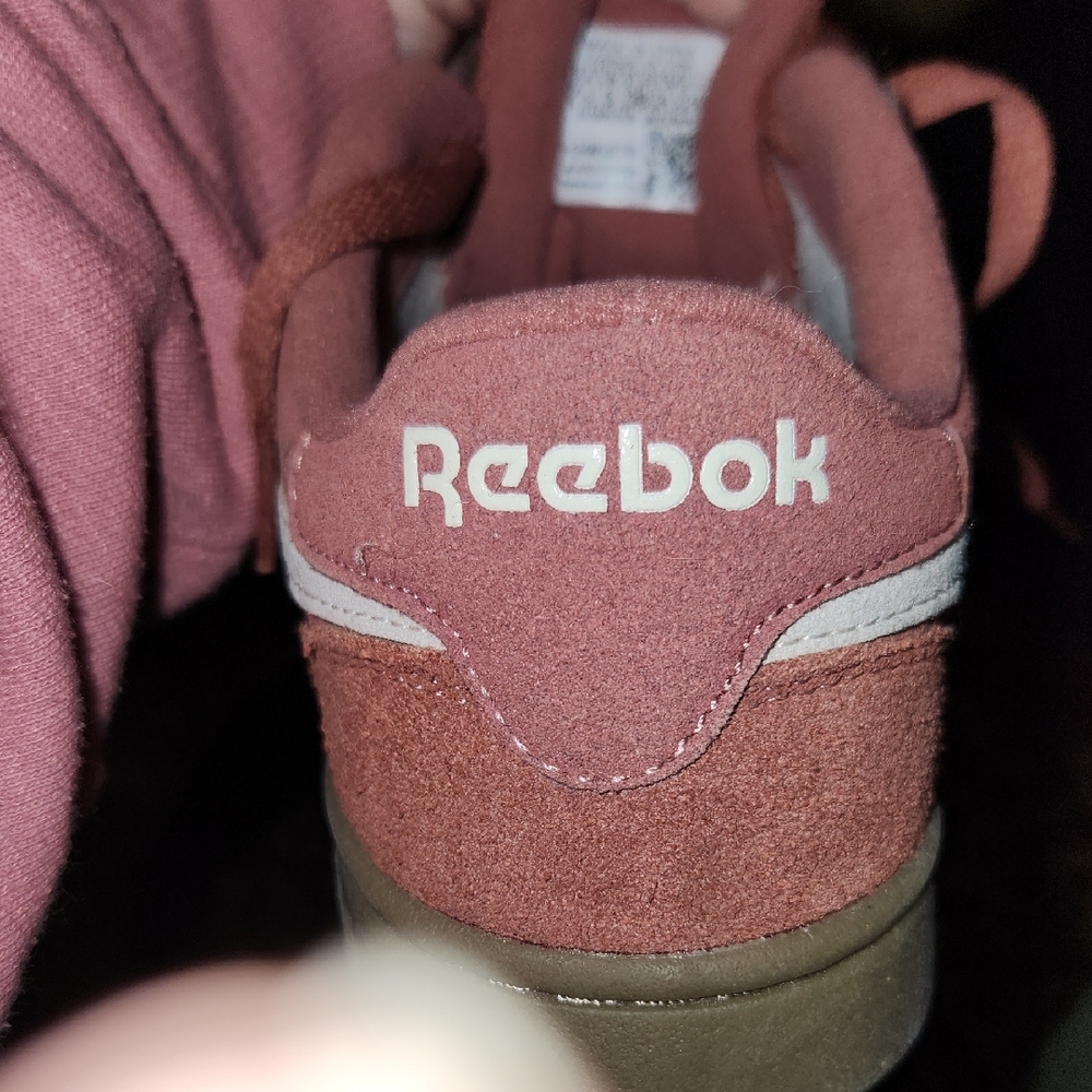 Reebok Rose Suede Sneakers with White Stripes - Picture 9 of 12